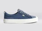 OCA Low Shadow Blue Canvas Mirage Blue Suede Sneaker Men sold by Cariuma