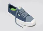 OCA Low Shadow Blue Canvas Mirage Blue Suede Sneaker Men sold by Cariuma