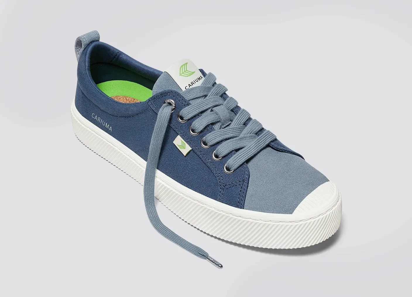 OCA Low Shadow Blue Canvas Mirage Blue Suede Sneaker Men sold by Cariuma product image thumbnail 4