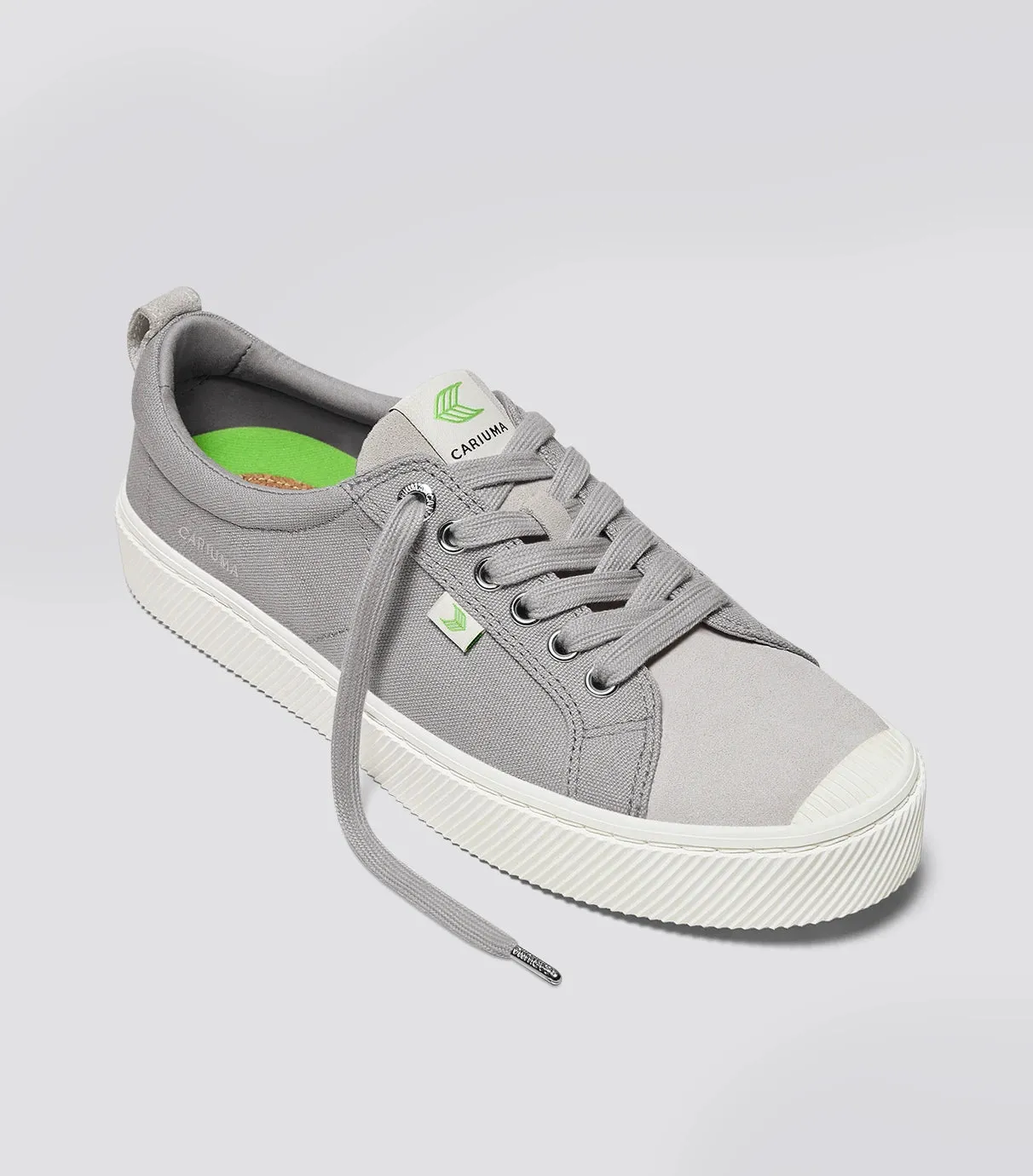 OCA Low Light Grey Canvas Vintage White Suede Sneaker Women sold by Cariuma product image thumbnail 2