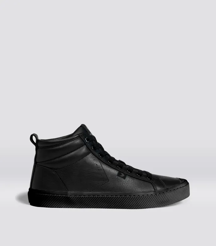 OCA High All Black Premium Leather Sneaker Women sold by Cariuma