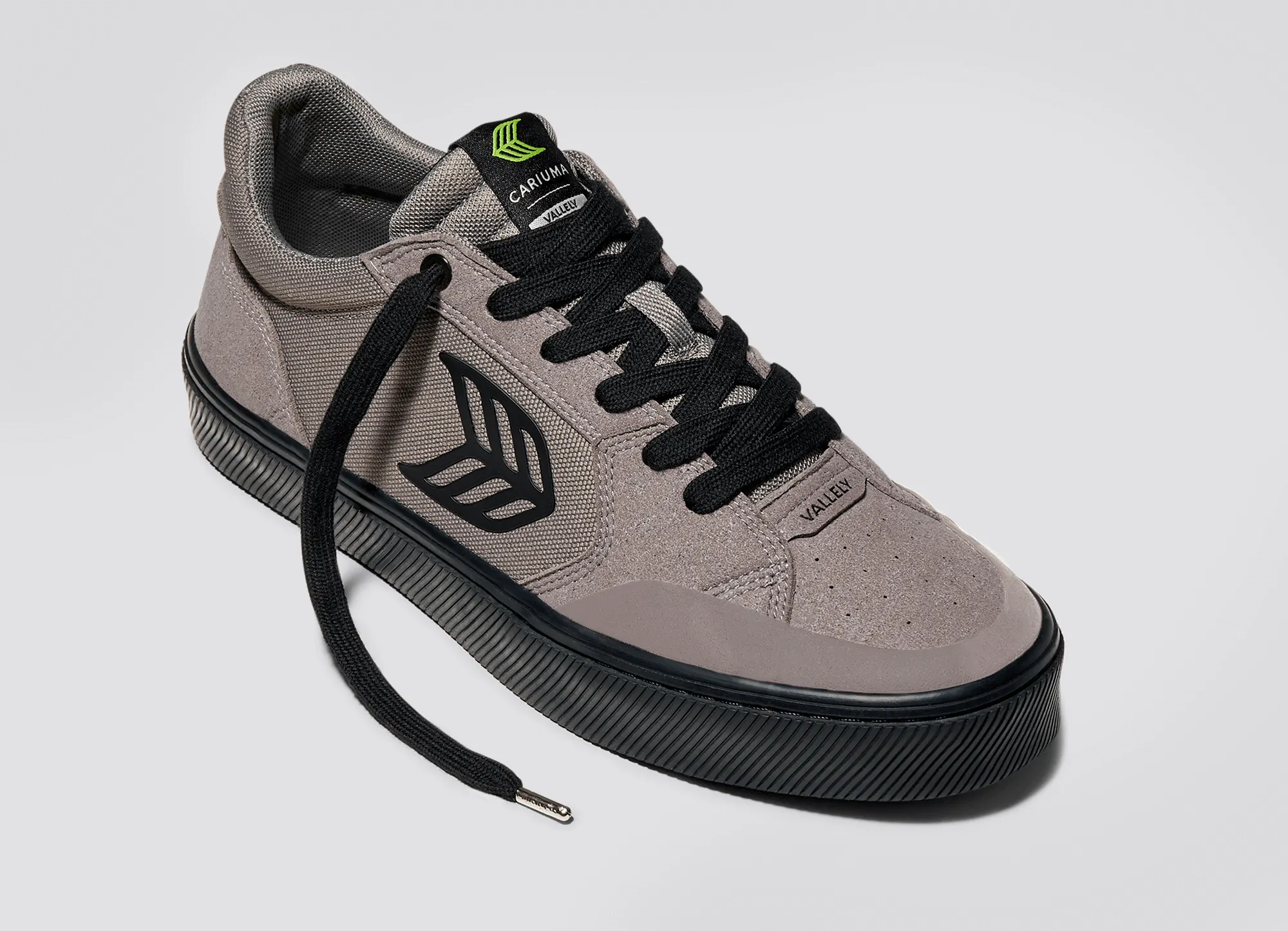 VALLELY PRO Charcoal Grey Suede and Cordura Black Logo Sneaker Women sold by Cariuma product image thumbnail 4