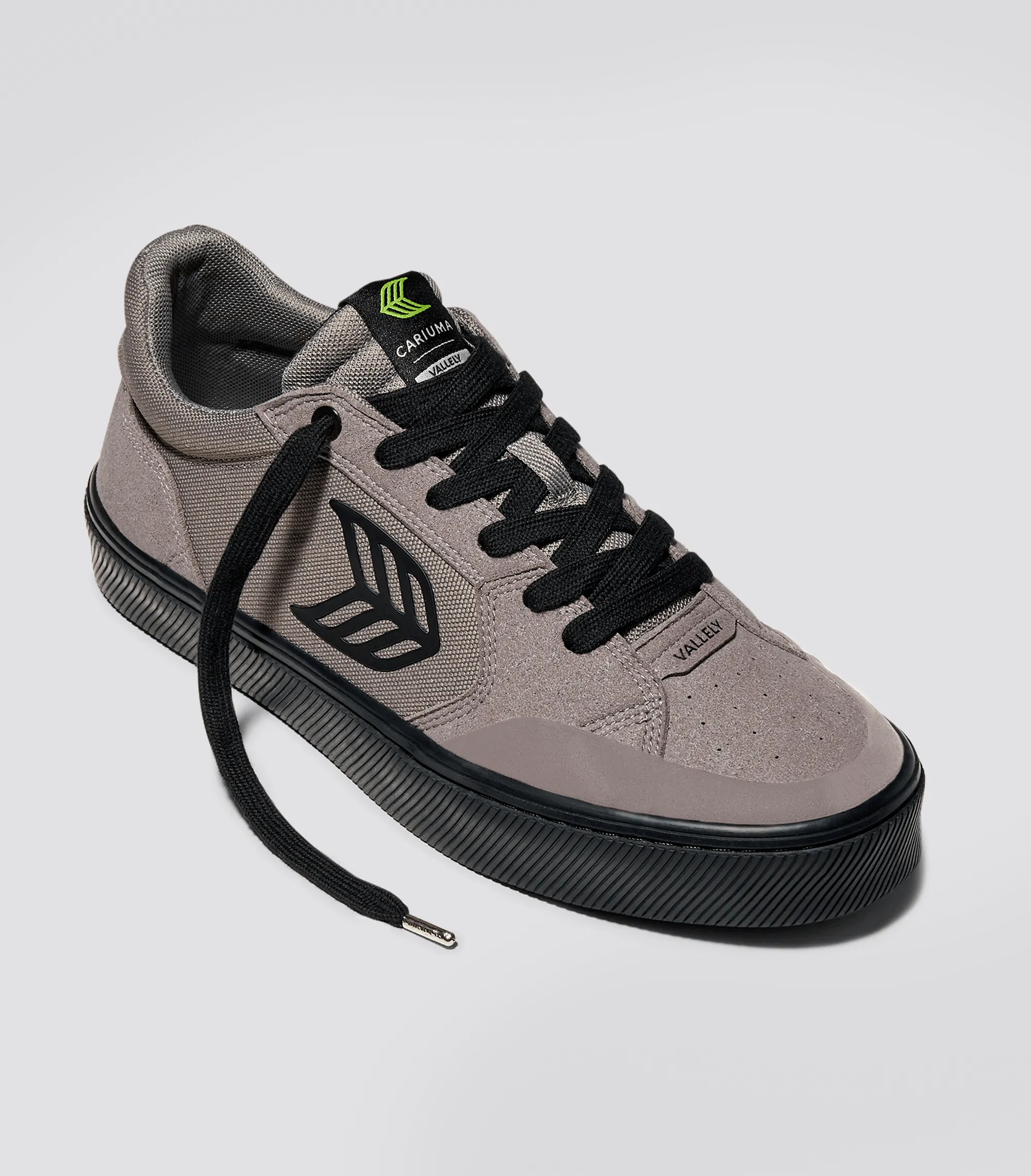 VALLELY PRO Charcoal Grey Suede and Cordura Black Logo Sneaker Women sold by Cariuma product image thumbnail 2