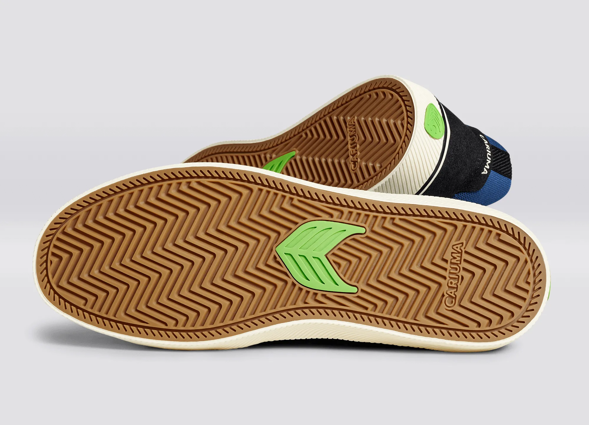 VALLELY PRO Black Suede Mystery Blue Cordura Ivory Logo Sneaker Men sold by Cariuma product image thumbnail 5