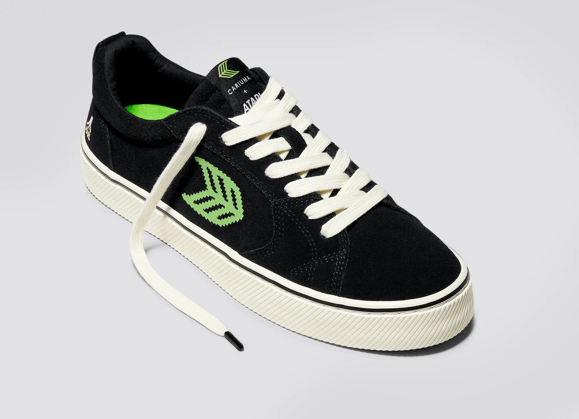 CATIBA PRO Low ATARI Black Suede Green Logo Sneaker Women sold by Cariuma product image thumbnail 4