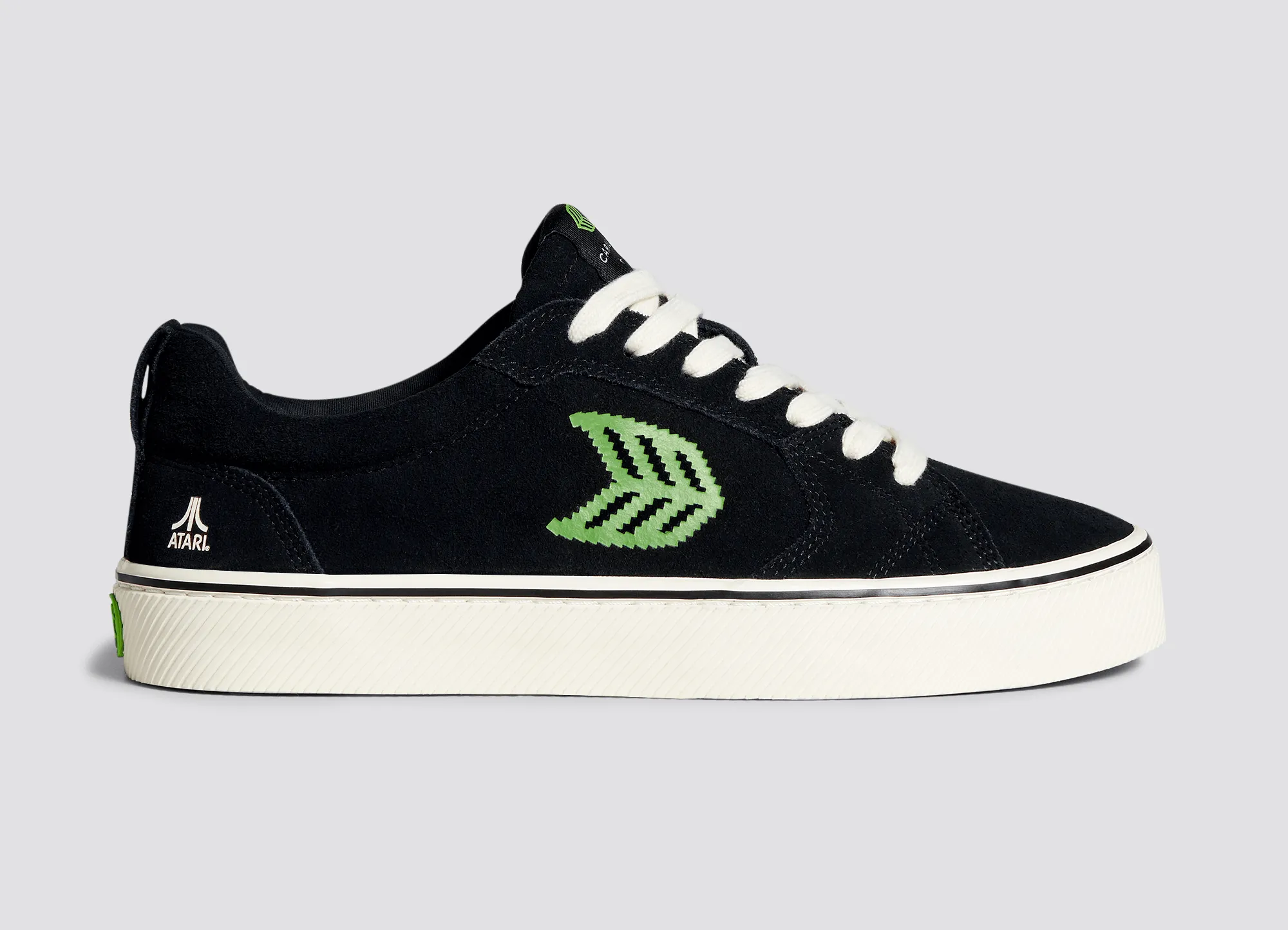 CATIBA PRO Low ATARI Black Suede Green Logo Sneaker Women sold by Cariuma product image thumbnail 3
