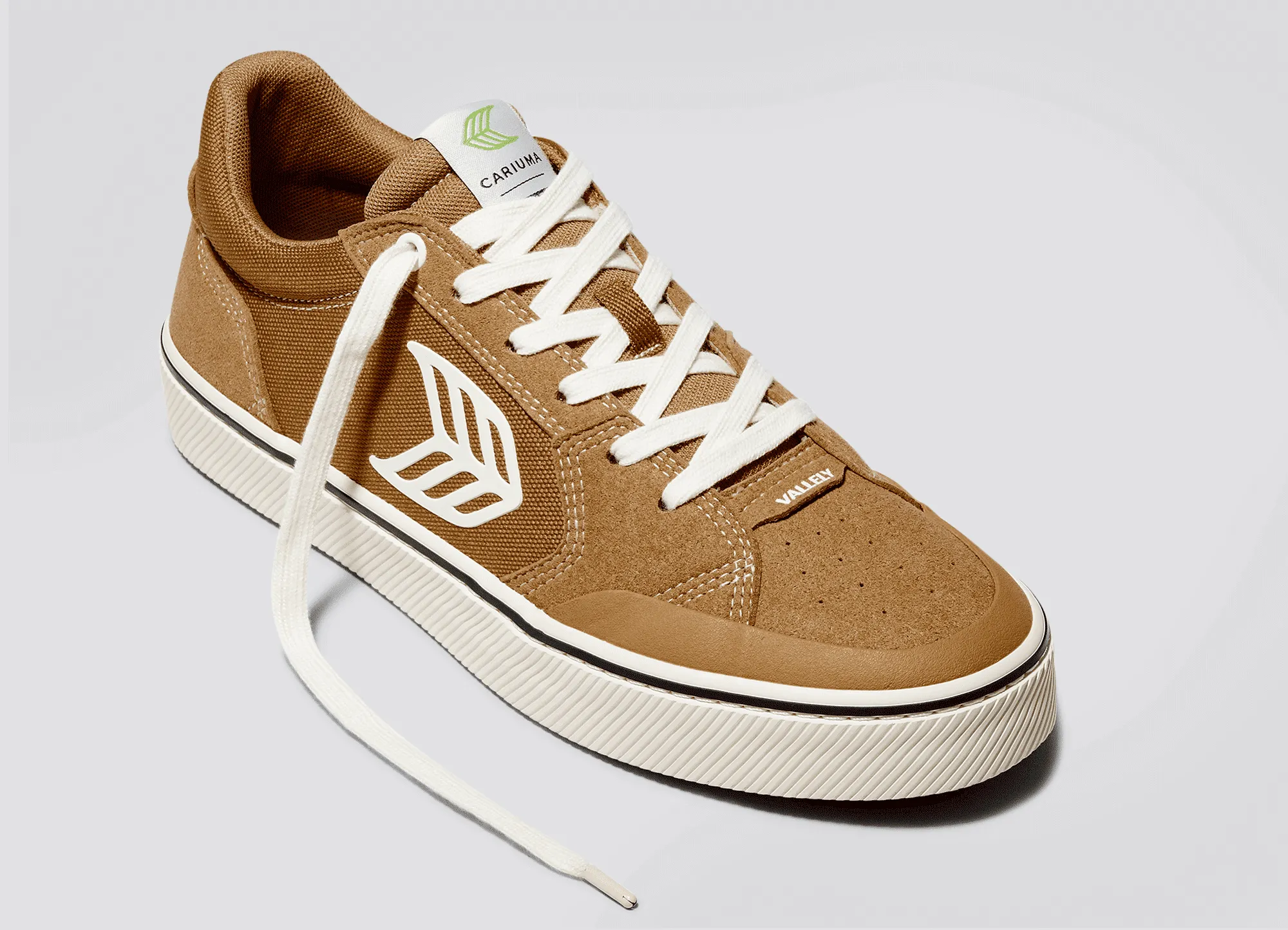 VALLELY PRO Camel Suede and Cordura Ivory Logo Sneaker Men sold by Cariuma product image thumbnail 4