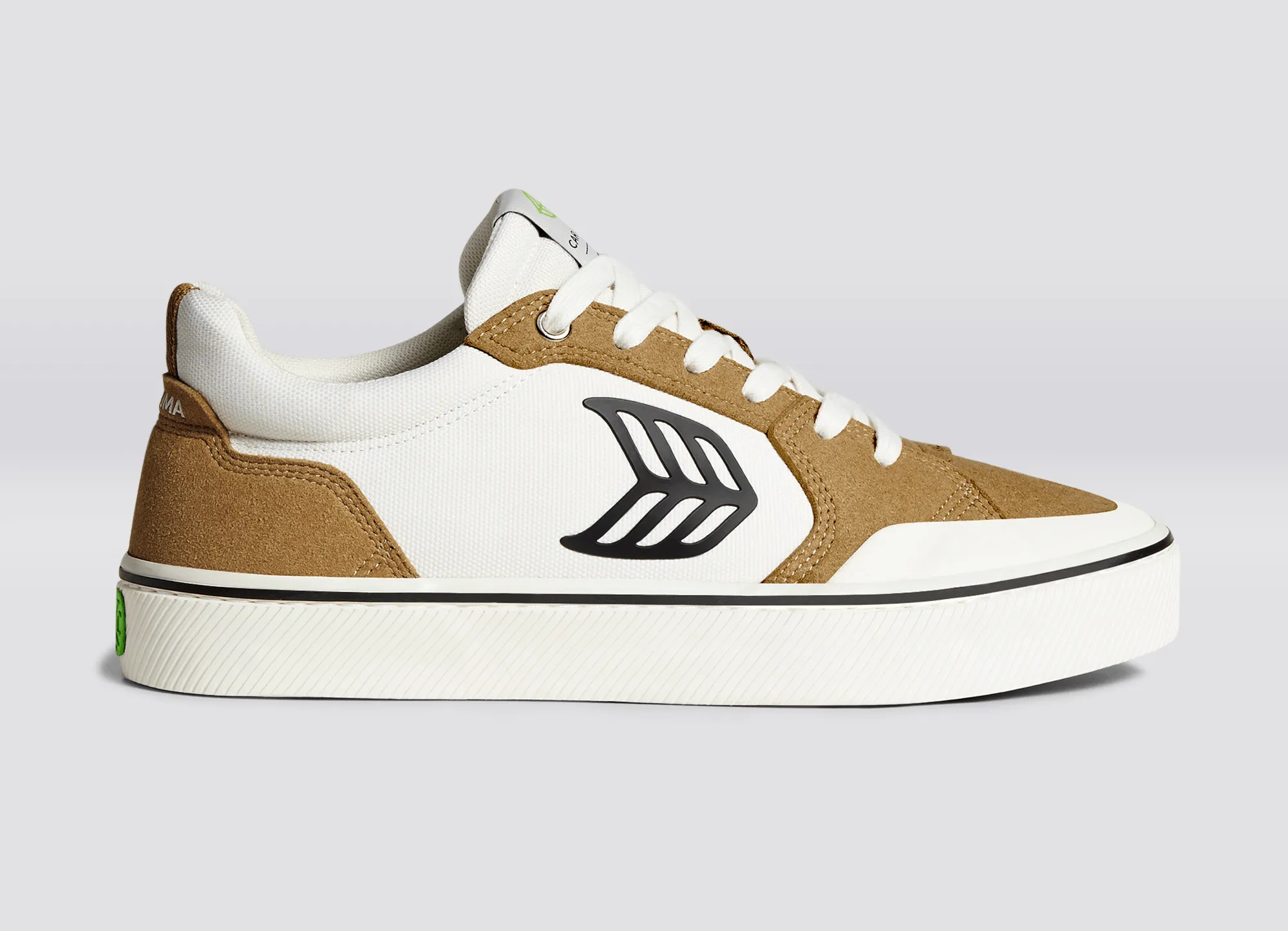 VALLELY PRO Camel Suede Vintage White Cordura Black Logo Sneaker Women sold by Cariuma product image thumbnail 3