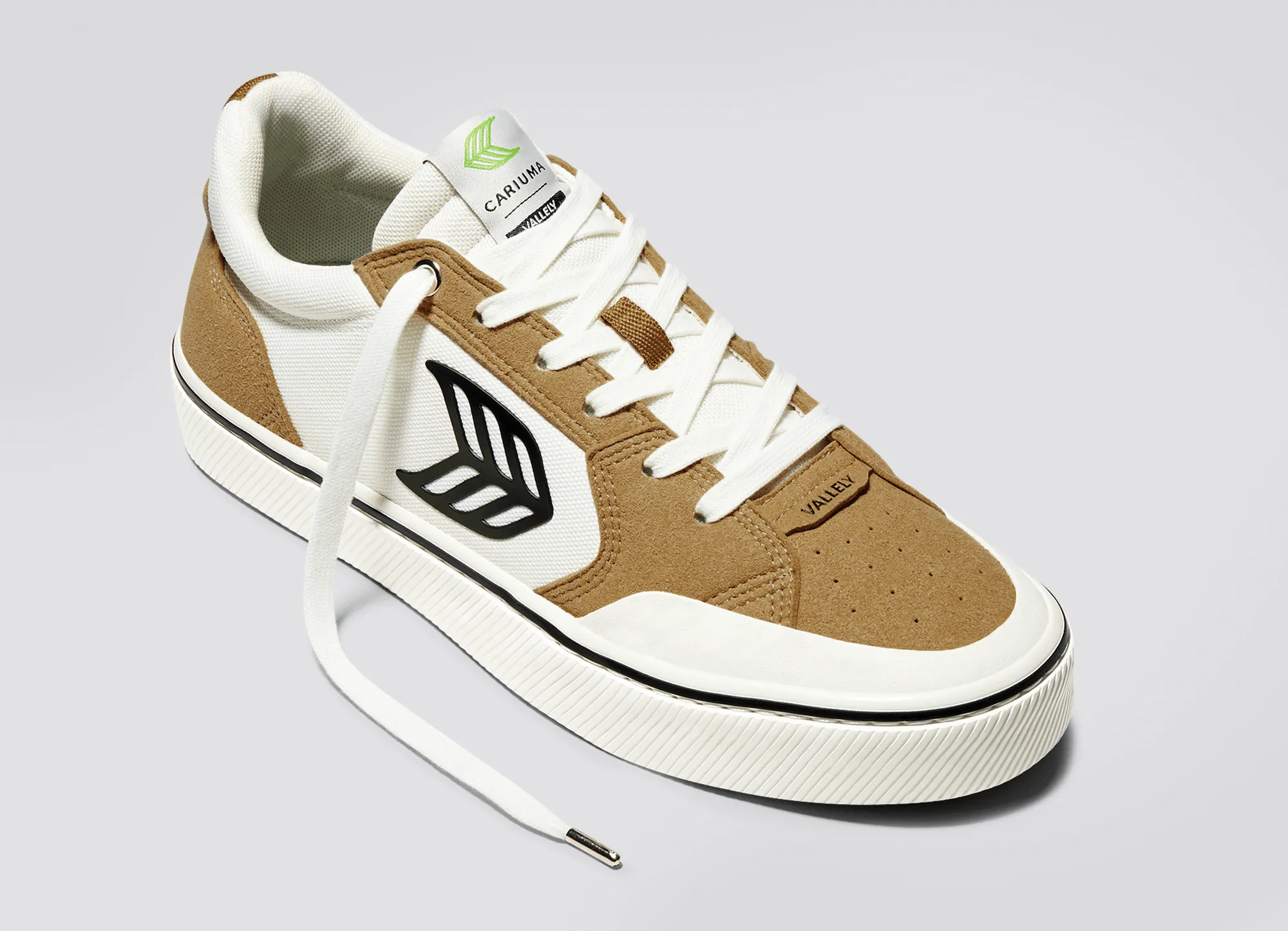 VALLELY PRO Camel Suede Vintage White Cordura Black Logo Sneaker Men sold by Cariuma product image thumbnail 4