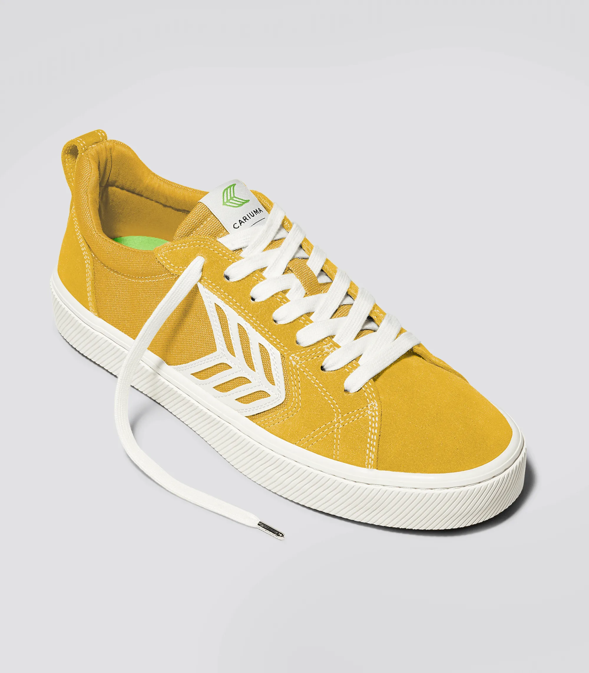 CATIBA PRO Low Yellow Suede and Canvas Contrast Thread Ivory Logo Sneaker Men sold by Cariuma product image thumbnail 2