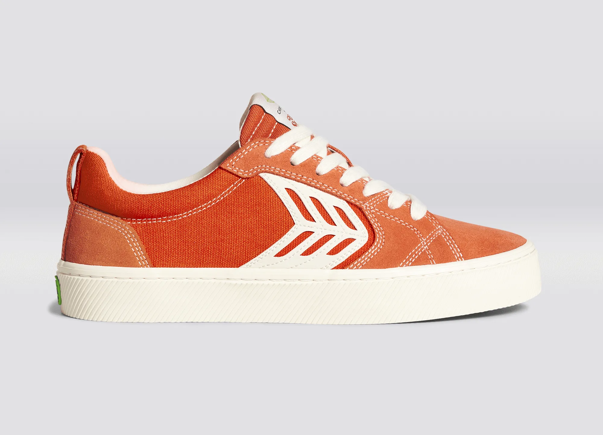 CATIBA PRO Low GRLSWIRL Burnt Orange Suede and Canvas Contrast Thread Ivory Logo Sneaker Women sold by Cariuma product image thumbnail 3