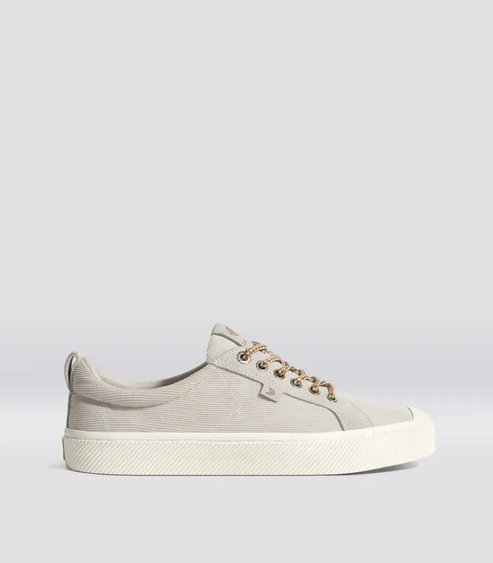 OCA Low Vintage White Corduroy and Suede Sneaker Men sold by Cariuma