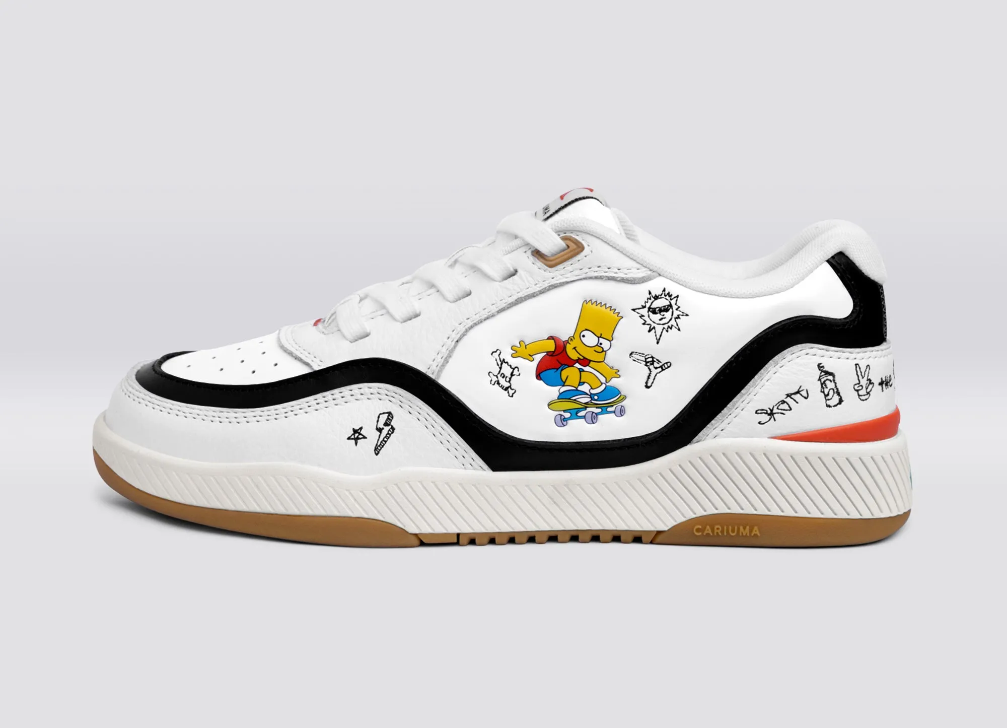 Simpsons UBA White Leather Bart Skateboard Sneaker Men sold by Cariuma product image thumbnail 3
