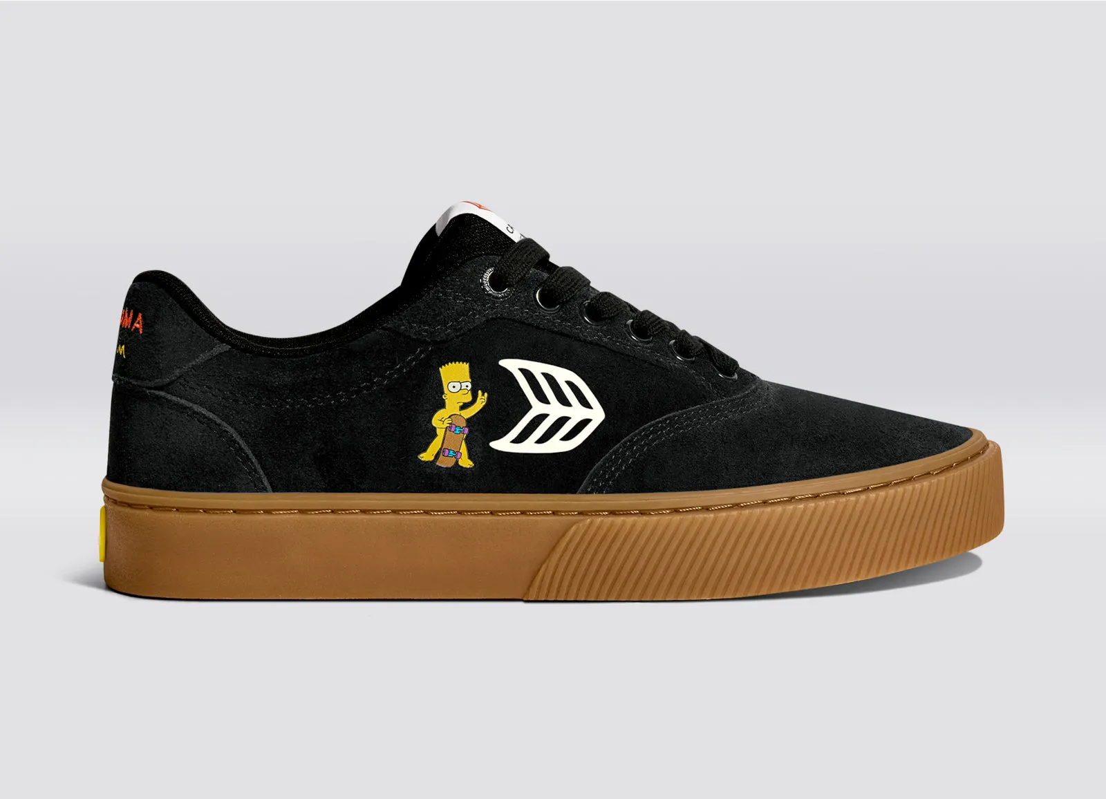 Simpsons NAIOCA Black Suede Bart Skateboard Sneaker Men sold by Cariuma product image thumbnail 3