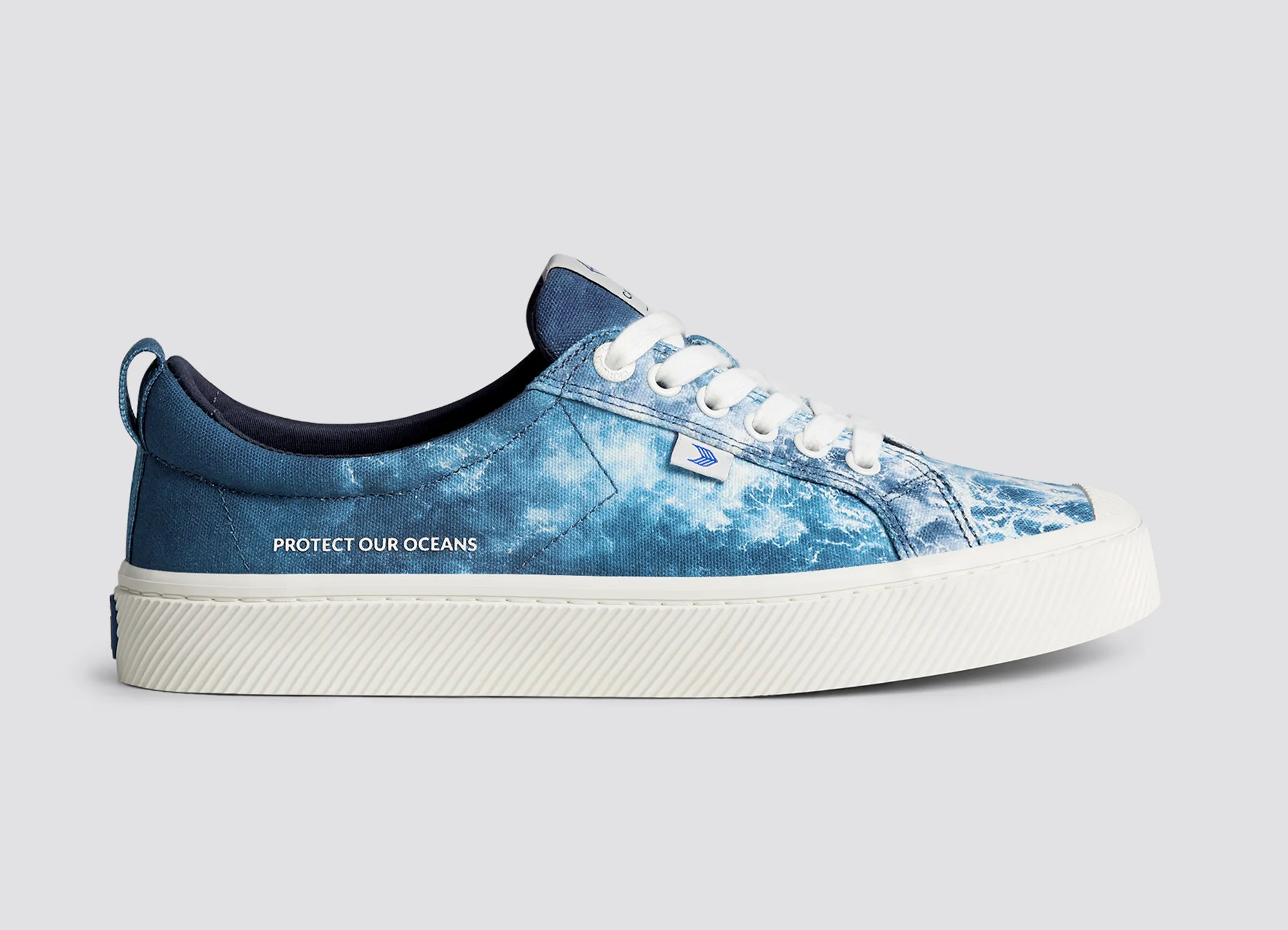 OCA Low Ocean Waves Navy Canvas Sneaker Women sold by Cariuma product image thumbnail 3