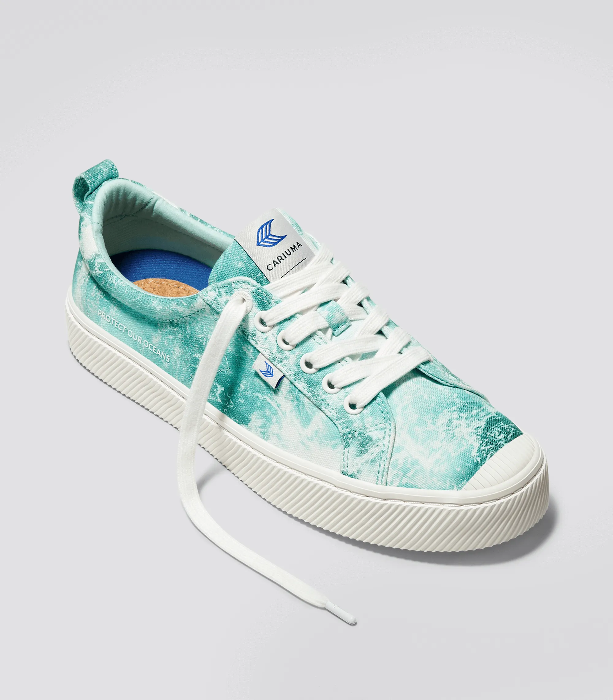 OCA Low Ocean Waves Turquoise Canvas Sneaker Women sold by Cariuma product image thumbnail 2
