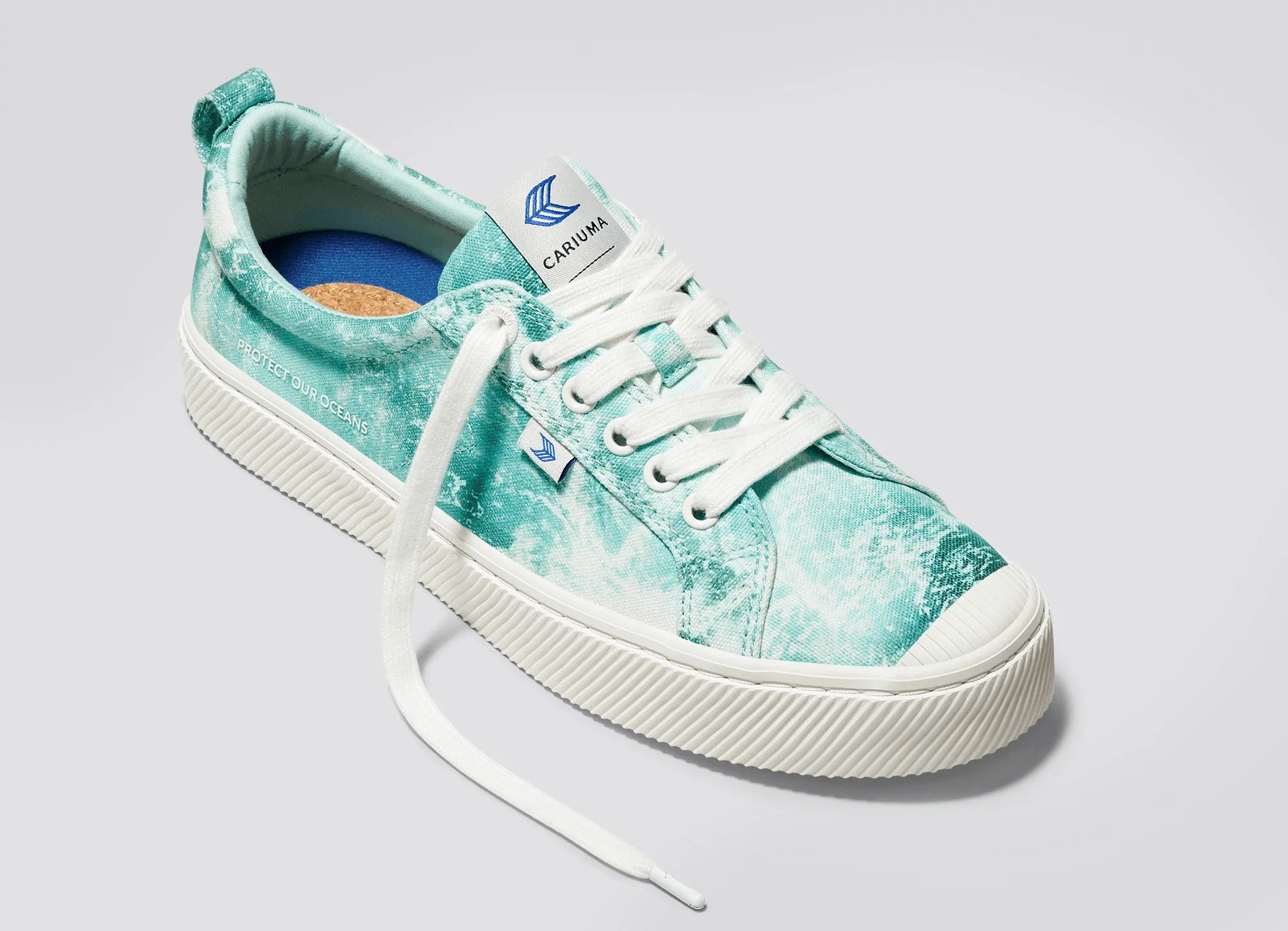 OCA Low Ocean Waves Turquoise Canvas Sneaker Women sold by Cariuma product image thumbnail 4