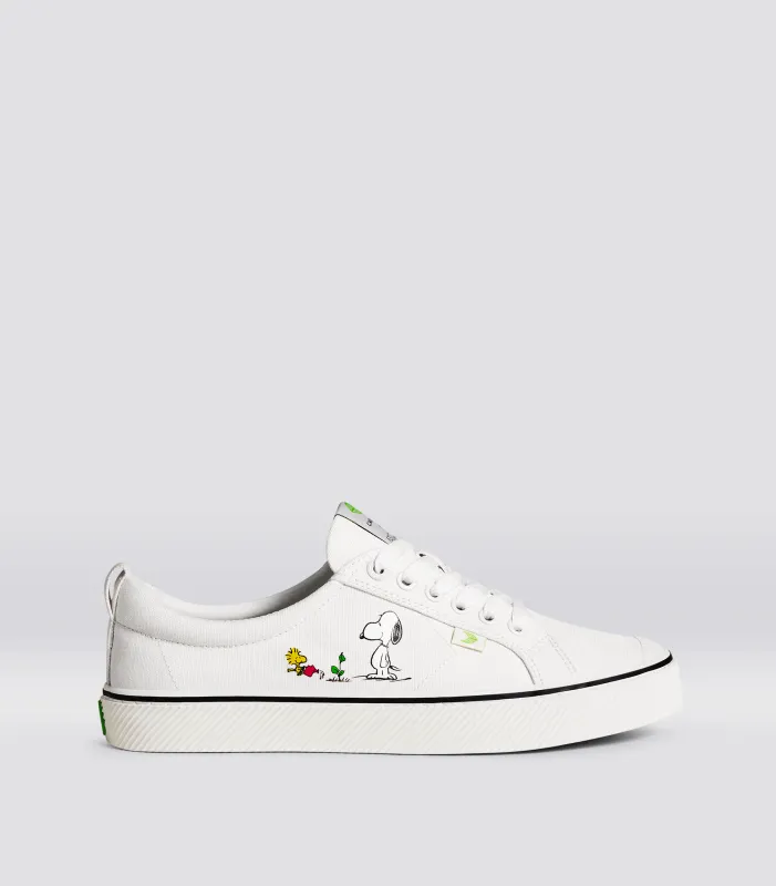PEANUTS OCA Low Earth Day Off-White Canvas Sneaker Women sold by Cariuma