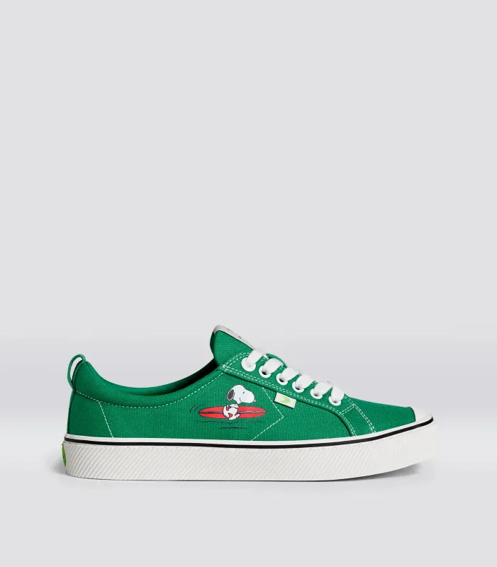 OCA Low PEANUTS Surf Green Canvas Sneaker Women sold by Cariuma