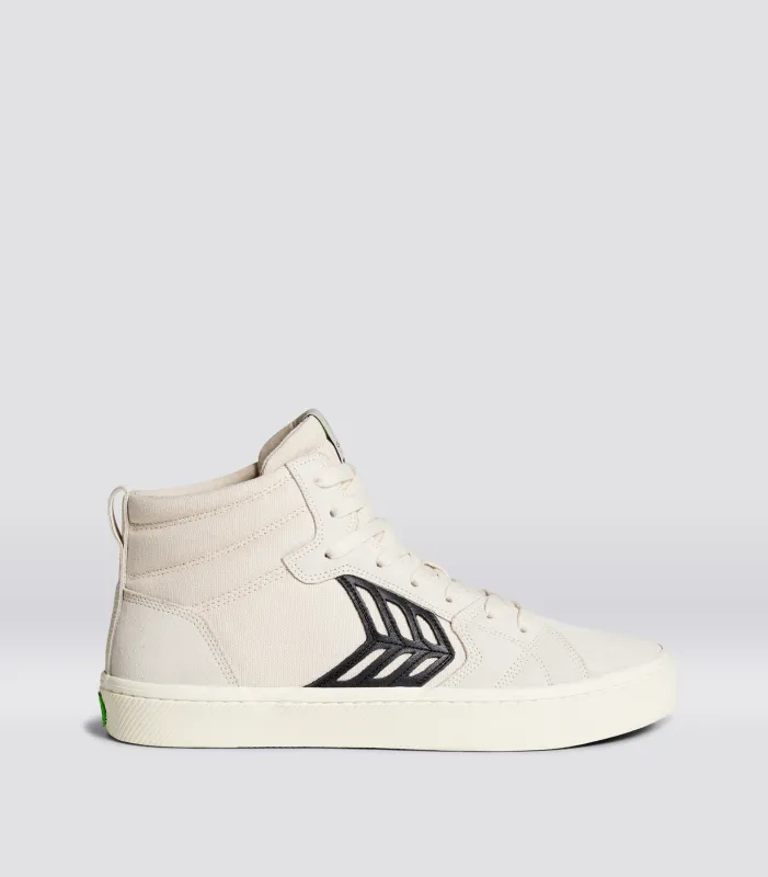CATIBA PRO High Vintage White Suede and Canvas Black Logo Sneaker Women sold by Cariuma