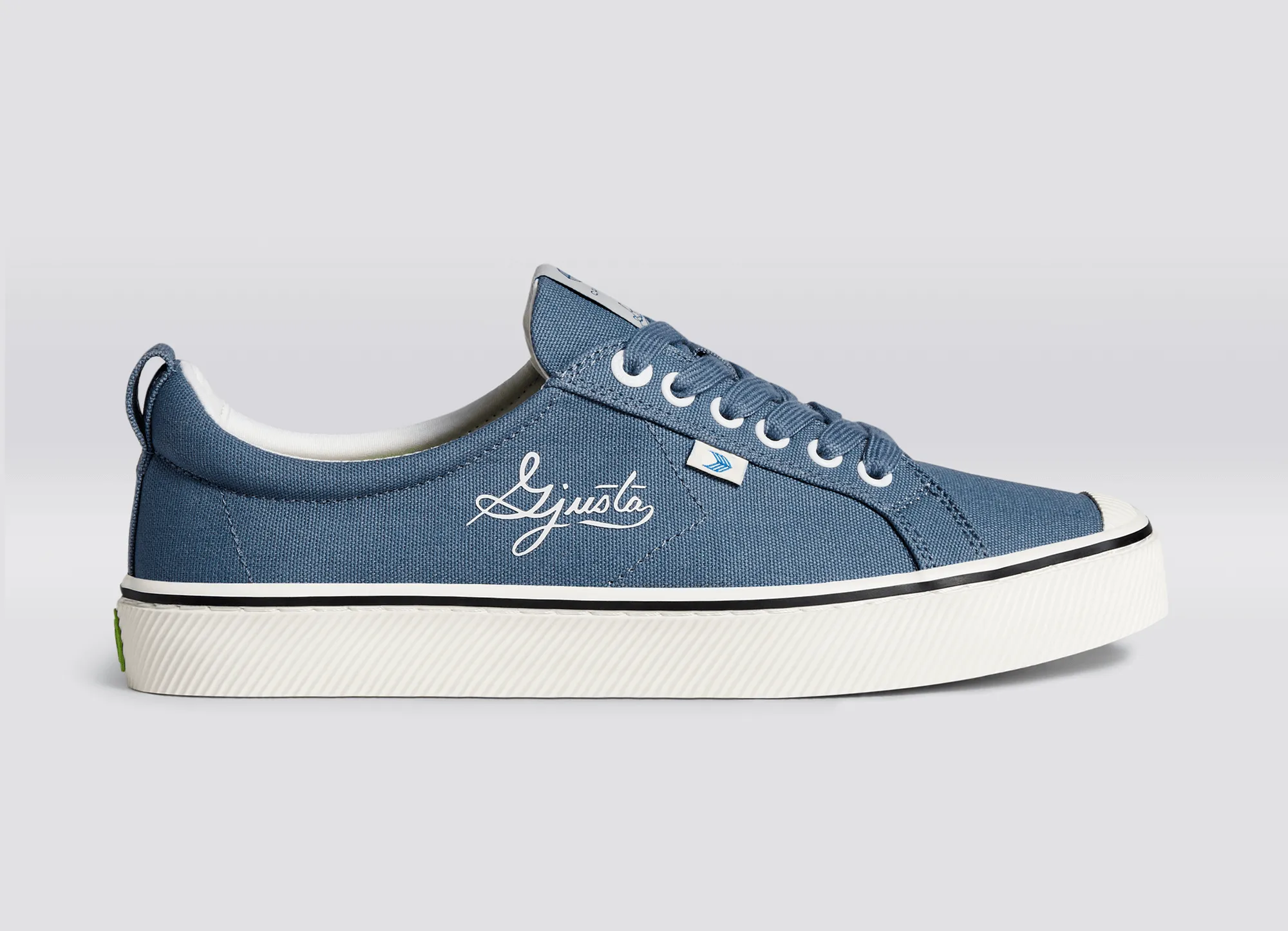 OCA Low Gjusta Steel Blue Canvas Sneaker Women sold by Cariuma product image thumbnail 3