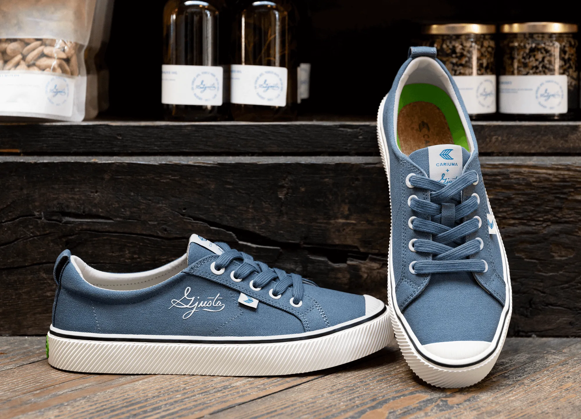 OCA Low Gjusta Steel Blue Canvas Sneaker Women sold by Cariuma product image thumbnail 5