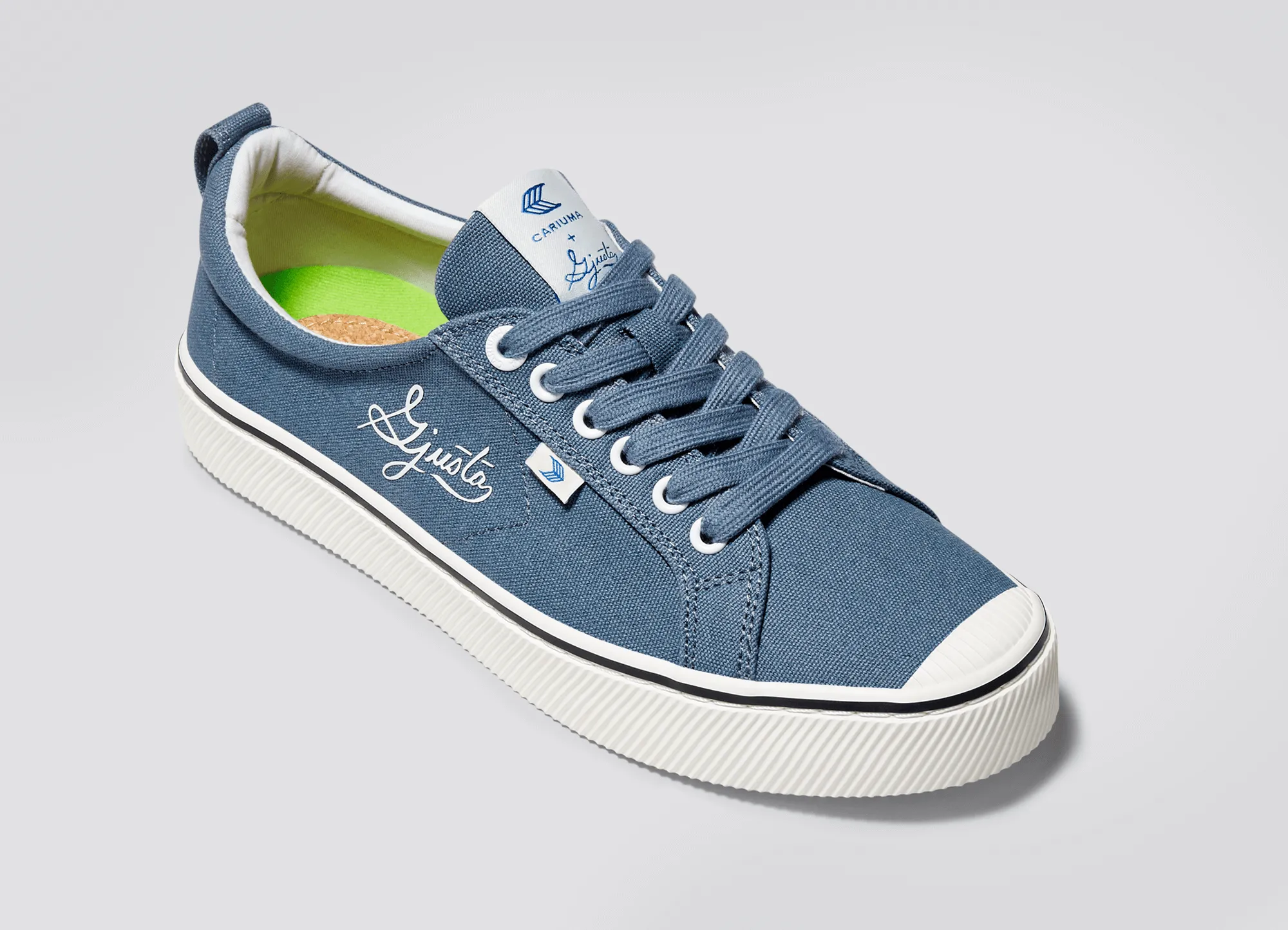 OCA Low Gjusta Steel Blue Canvas Sneaker Women sold by Cariuma product image thumbnail 4