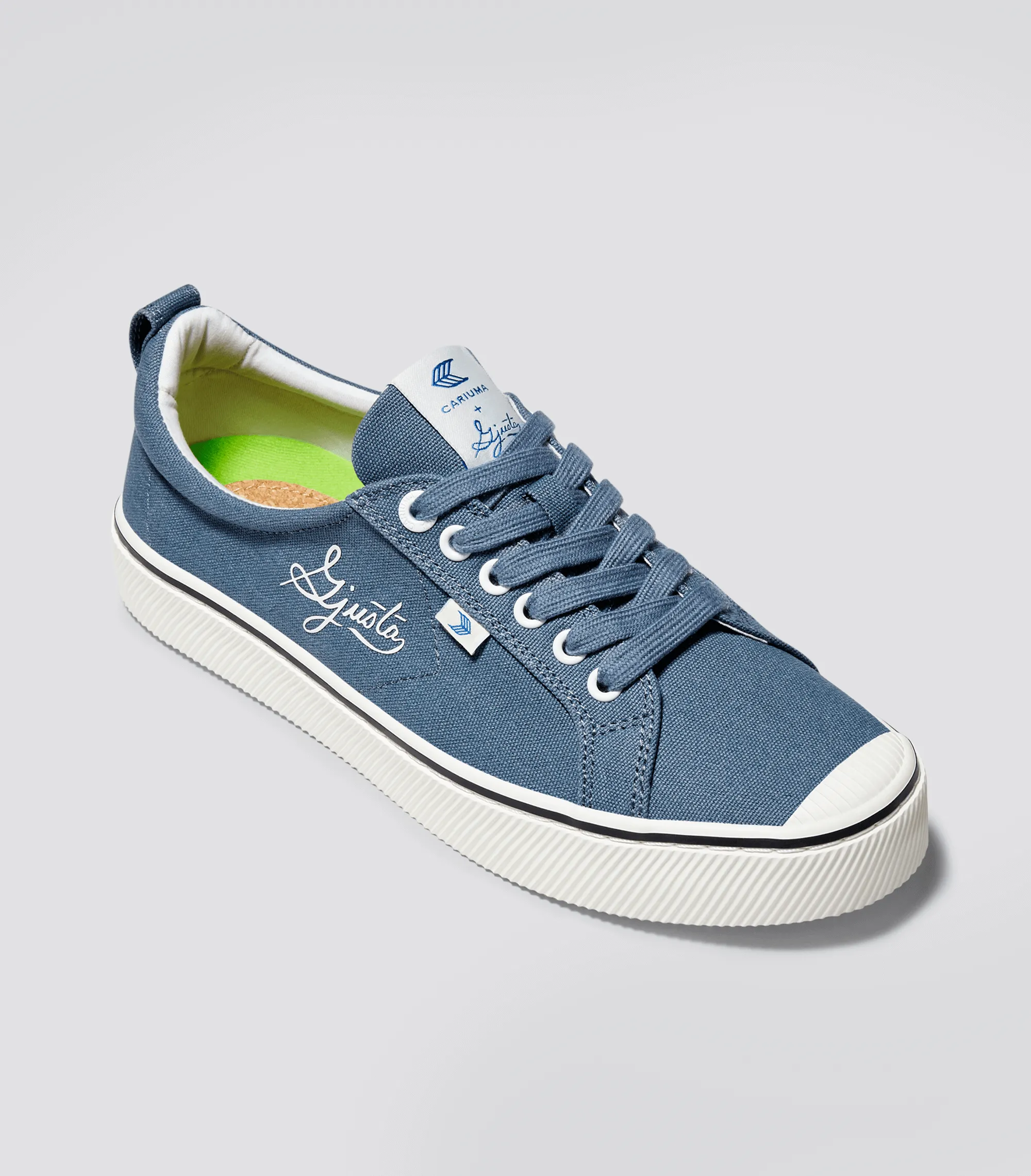 OCA Low Gjusta Steel Blue Canvas Sneaker Women sold by Cariuma product image thumbnail 2