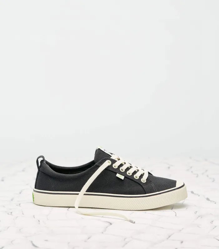 OCA Low Stripe Black Canvas Sneaker Men sold by Cariuma