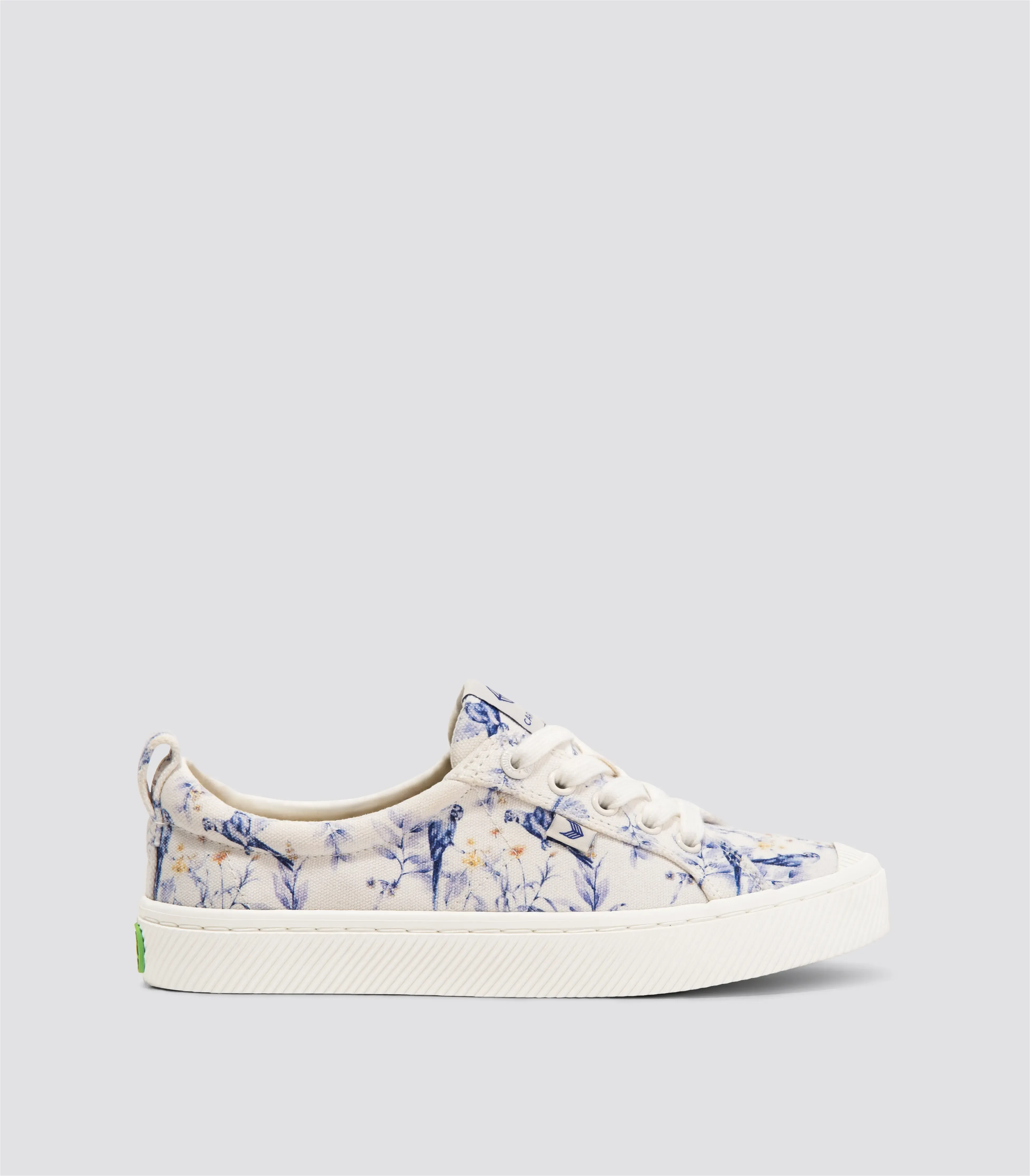 OCA Low Canvas - White Spectrum Blue Parrot Print Men sold by Cariuma