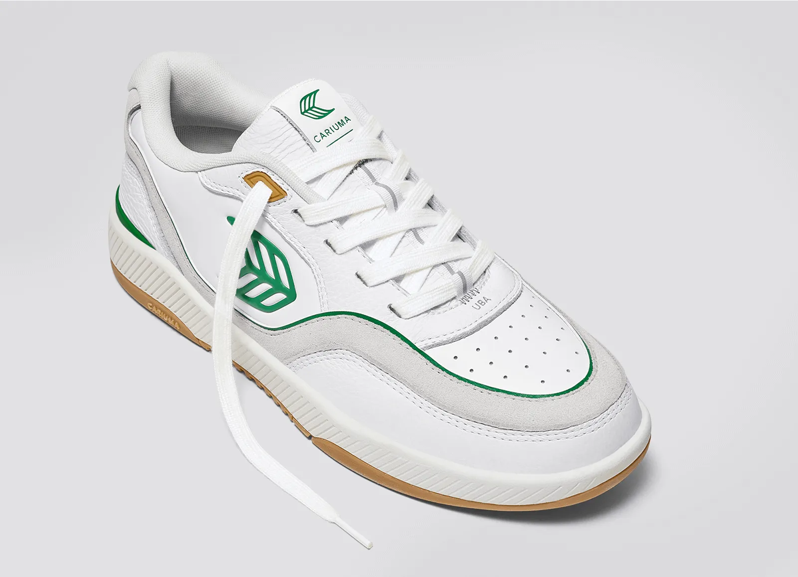 UBA Gum White Leather Green Logo Sneaker Men sold by Cariuma product image thumbnail 4