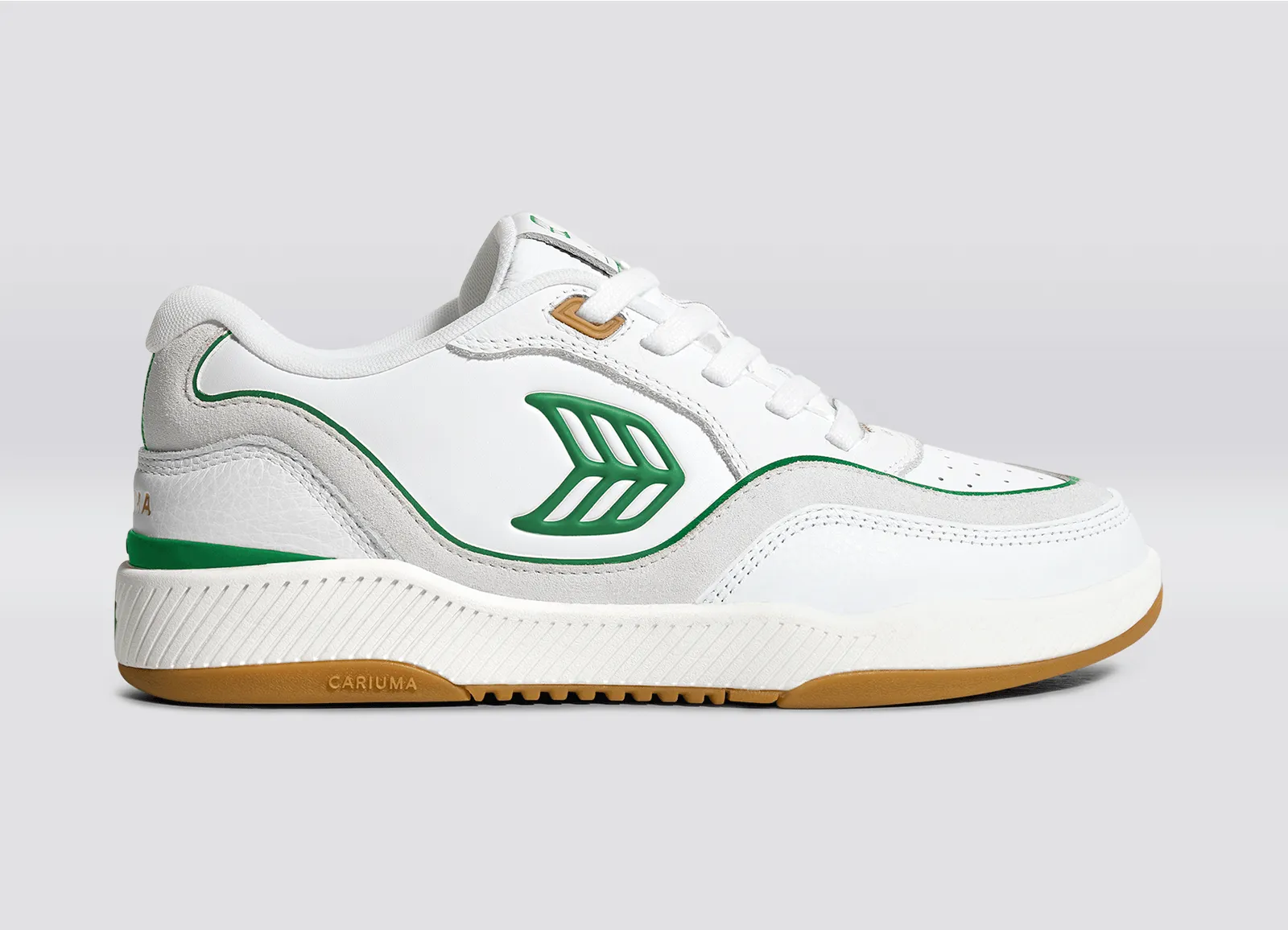 UBA Gum White Leather Green Logo Sneaker Men sold by Cariuma product image thumbnail 3