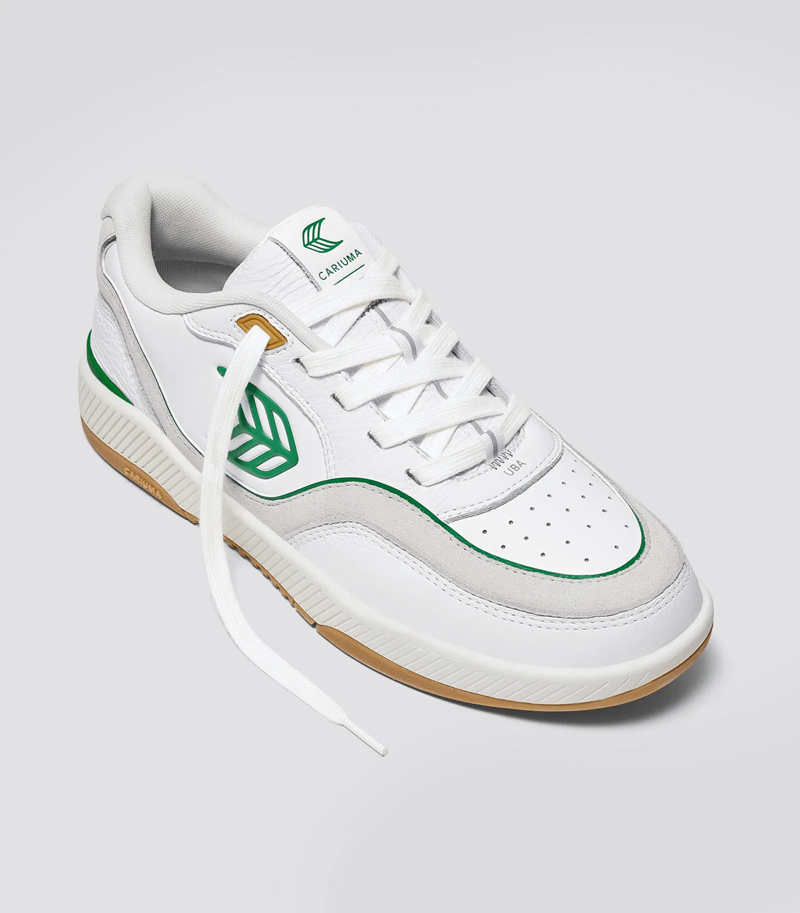 UBA Gum White Leather Green Logo Sneaker Men sold by Cariuma product image thumbnail 2