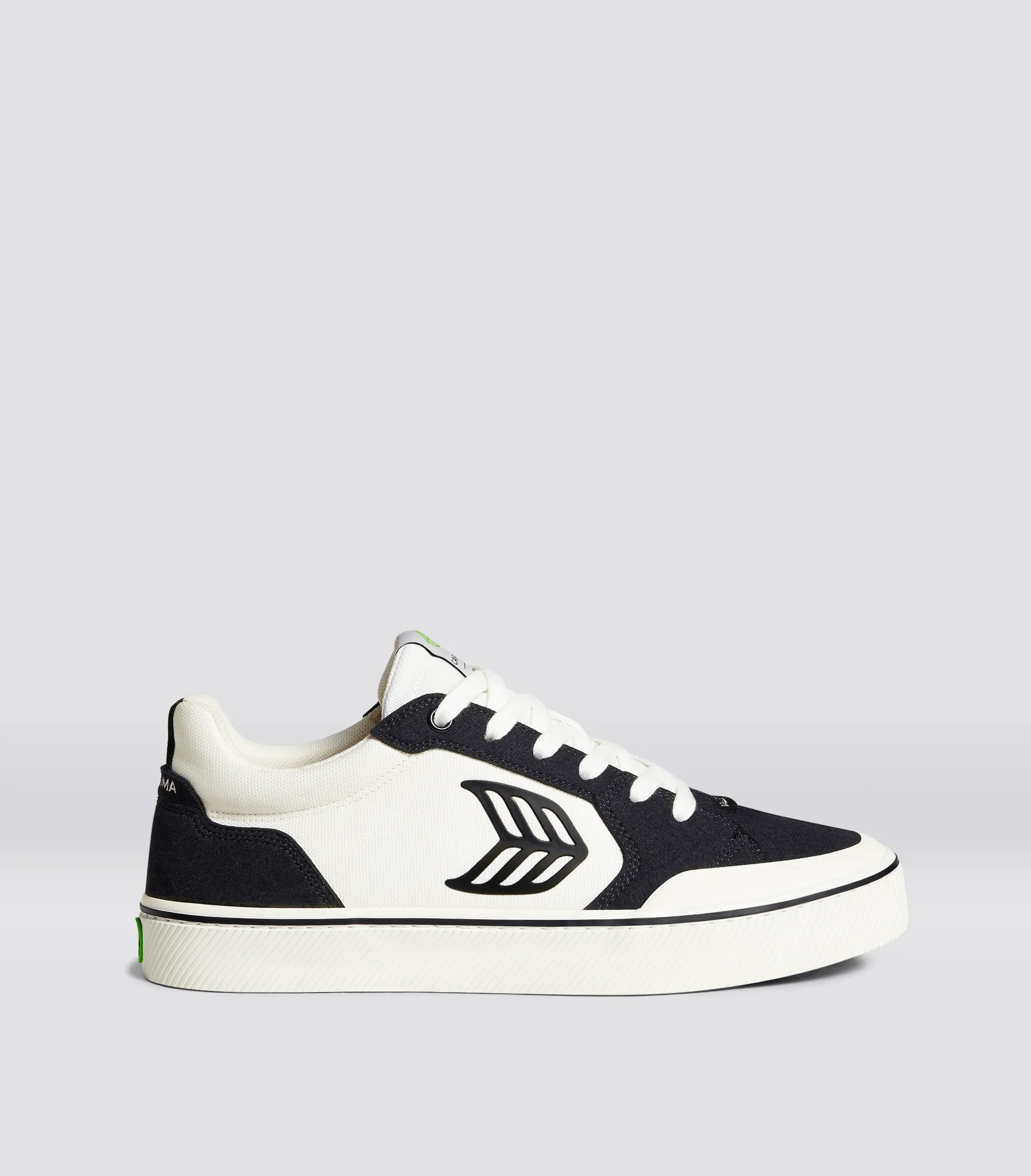 VALLELY PRO Black Suede Vintage White Cordura Black Logo Sneaker Men sold by Cariuma