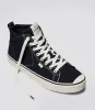 OCA High Stripe Black Canvas Contrast Thread Sneaker Men sold by Cariuma