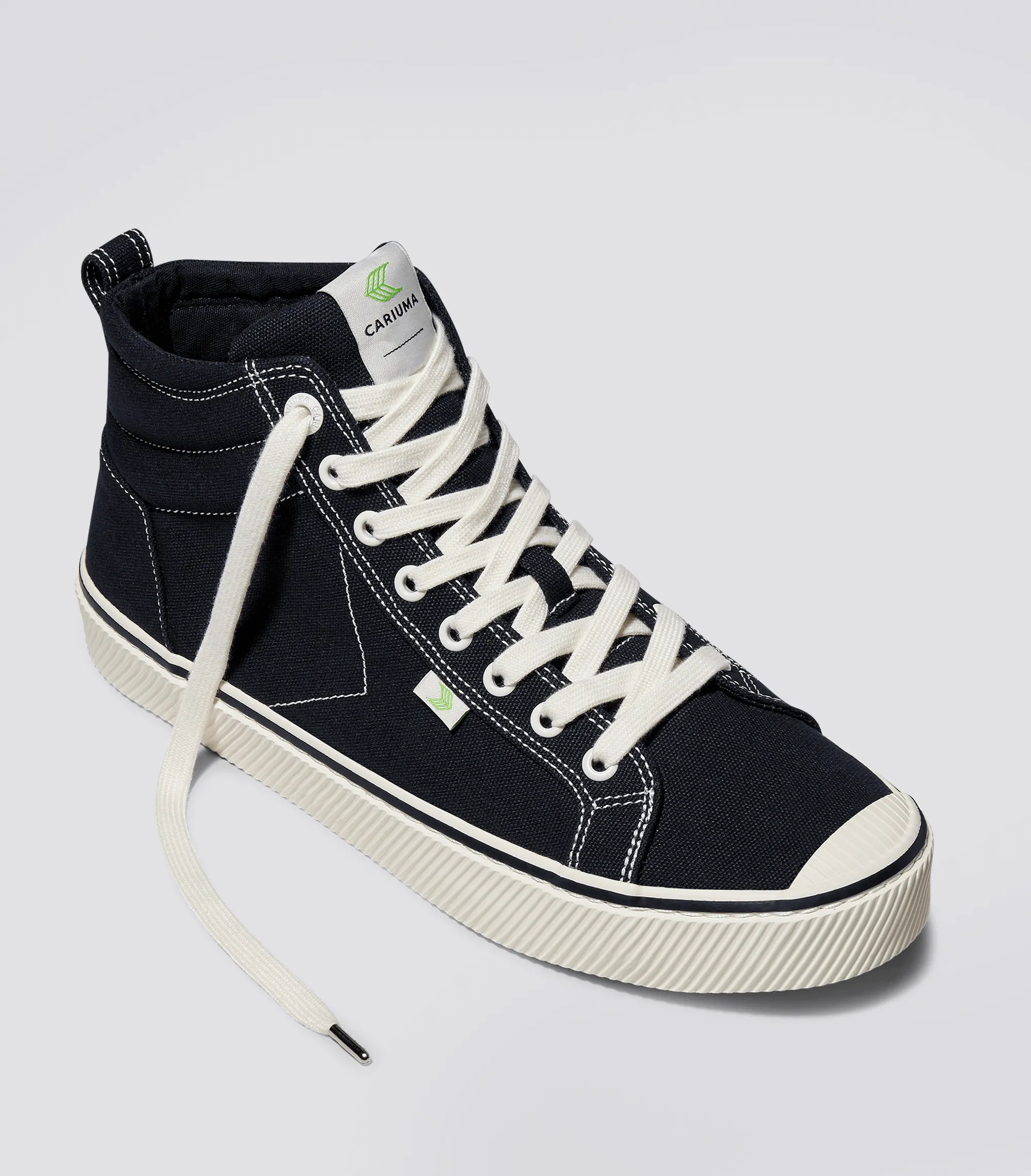 OCA High Stripe Black Canvas Contrast Thread Sneaker Men sold by Cariuma product image thumbnail 2