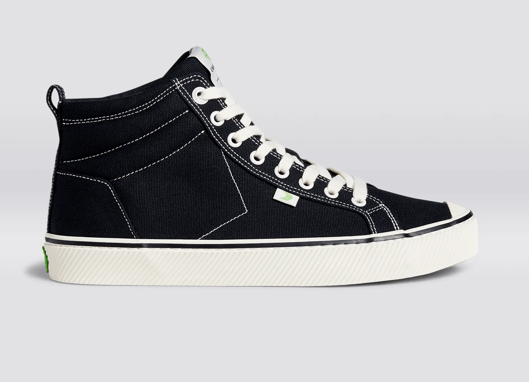 OCA High Stripe Black Canvas Contrast Thread Sneaker Men sold by Cariuma product image thumbnail 3