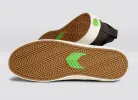 CATIBA PRO Low Black Premium Leather Dark Khaki Suede Ivory Logo Sneaker Women sold by Cariuma