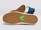 CATIBA PRO High Mystery Blue Suede and Canvas Contrast Thread Ivory Logo Sneaker Women sold by Cariuma