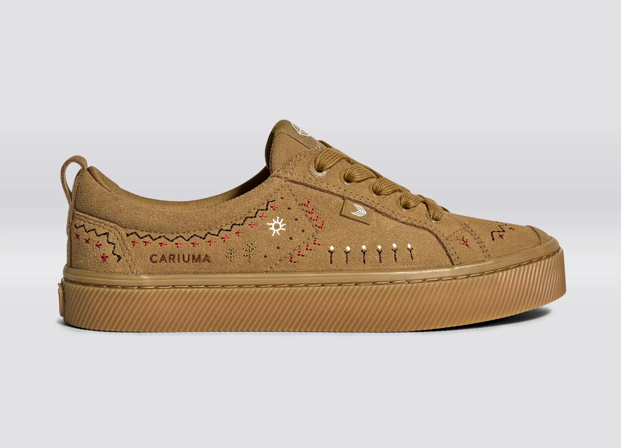 OCA Low All Camel Suede Embroidered Sneaker sold by Cariuma product image thumbnail 2
