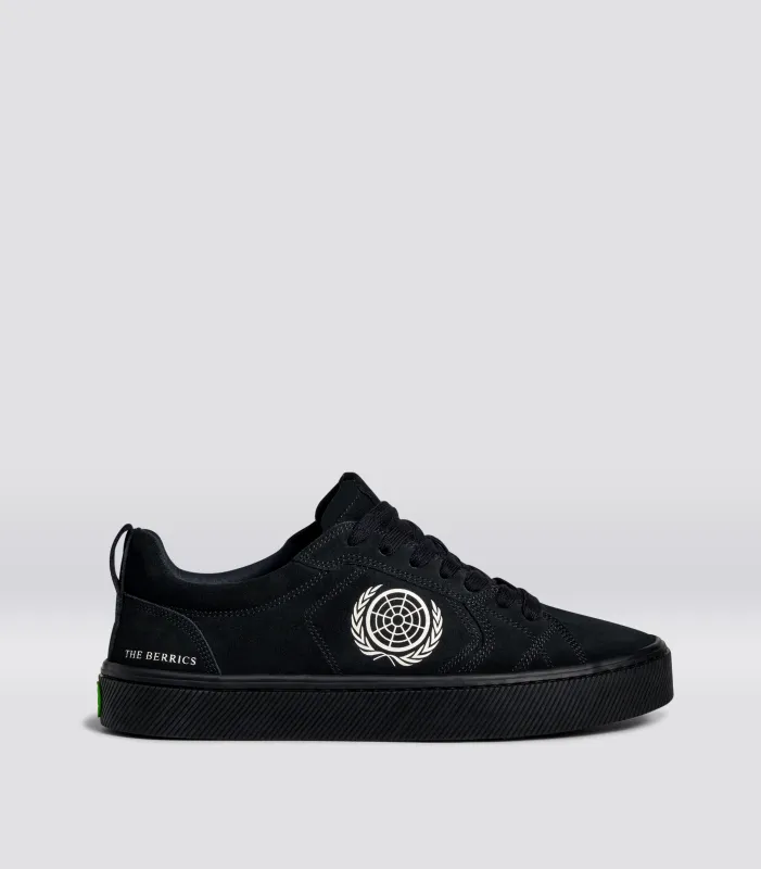 Berrics CATIBA PRO Low Skate Jet Black Suede Sneaker Men sold by Cariuma