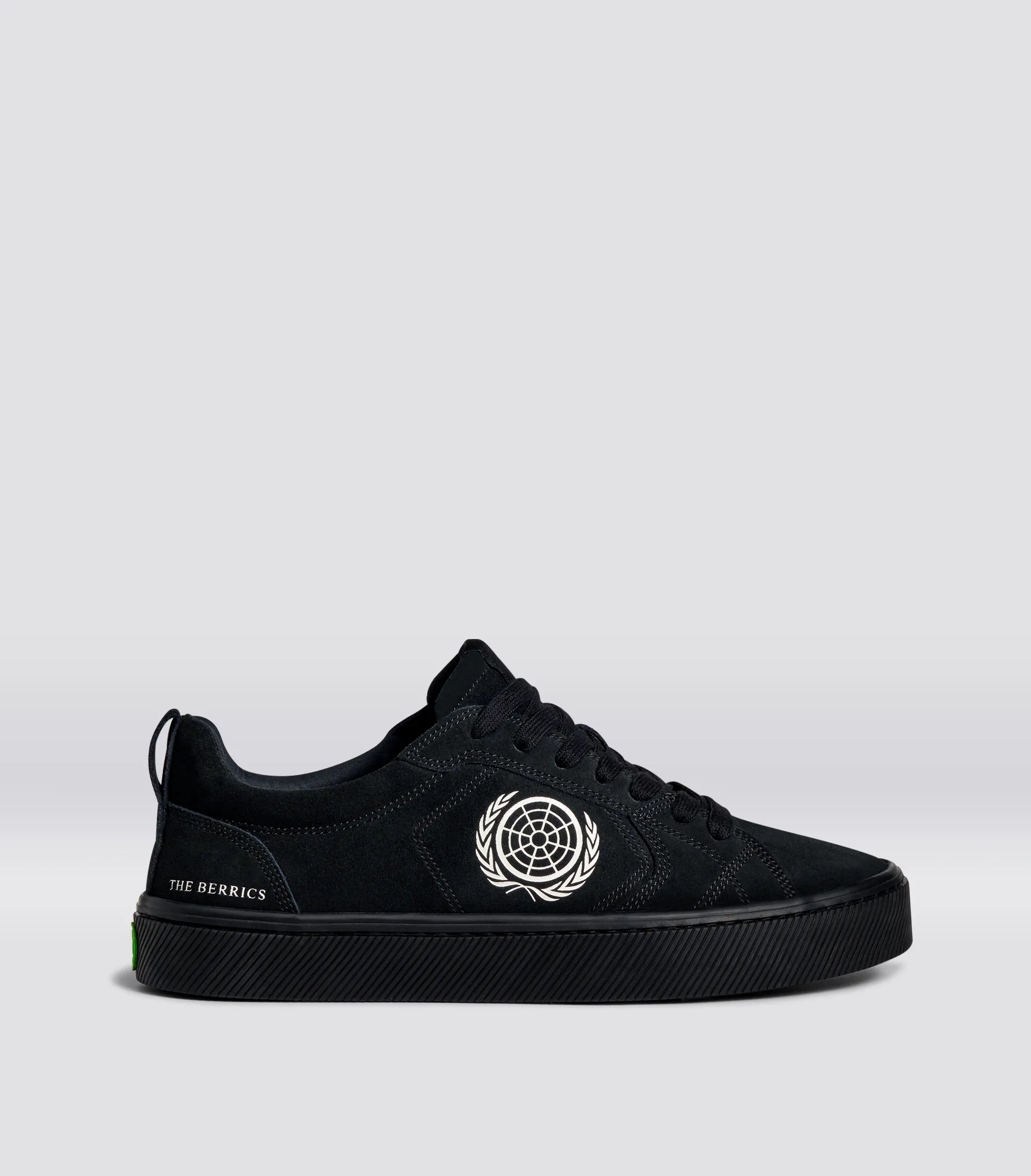 Berrics CATIBA PRO Low Skate Jet Black Suede Sneaker Men sold by Cariuma