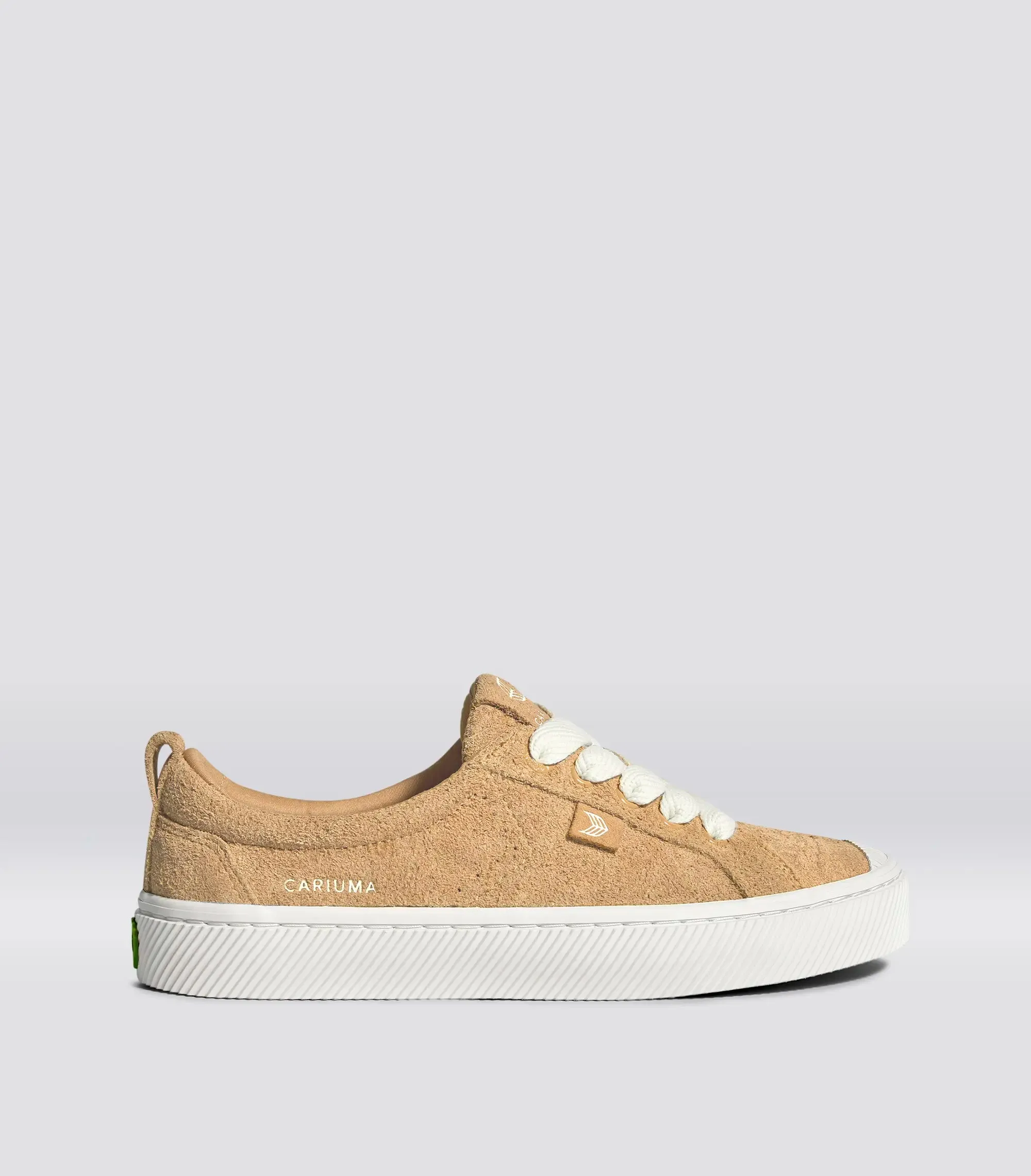 OCA Low Latte Hairy Suede Sneaker sold by Cariuma
