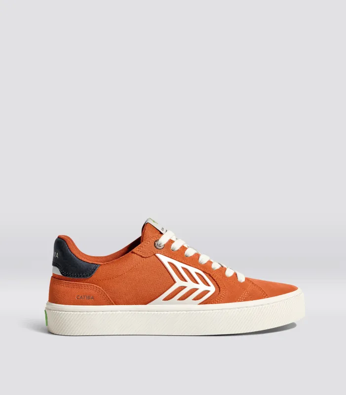 CATIBA PRO 2.0 Burnt Orange Suede and Cordura Ivory Logo Navy Sneaker Men sold by Cariuma