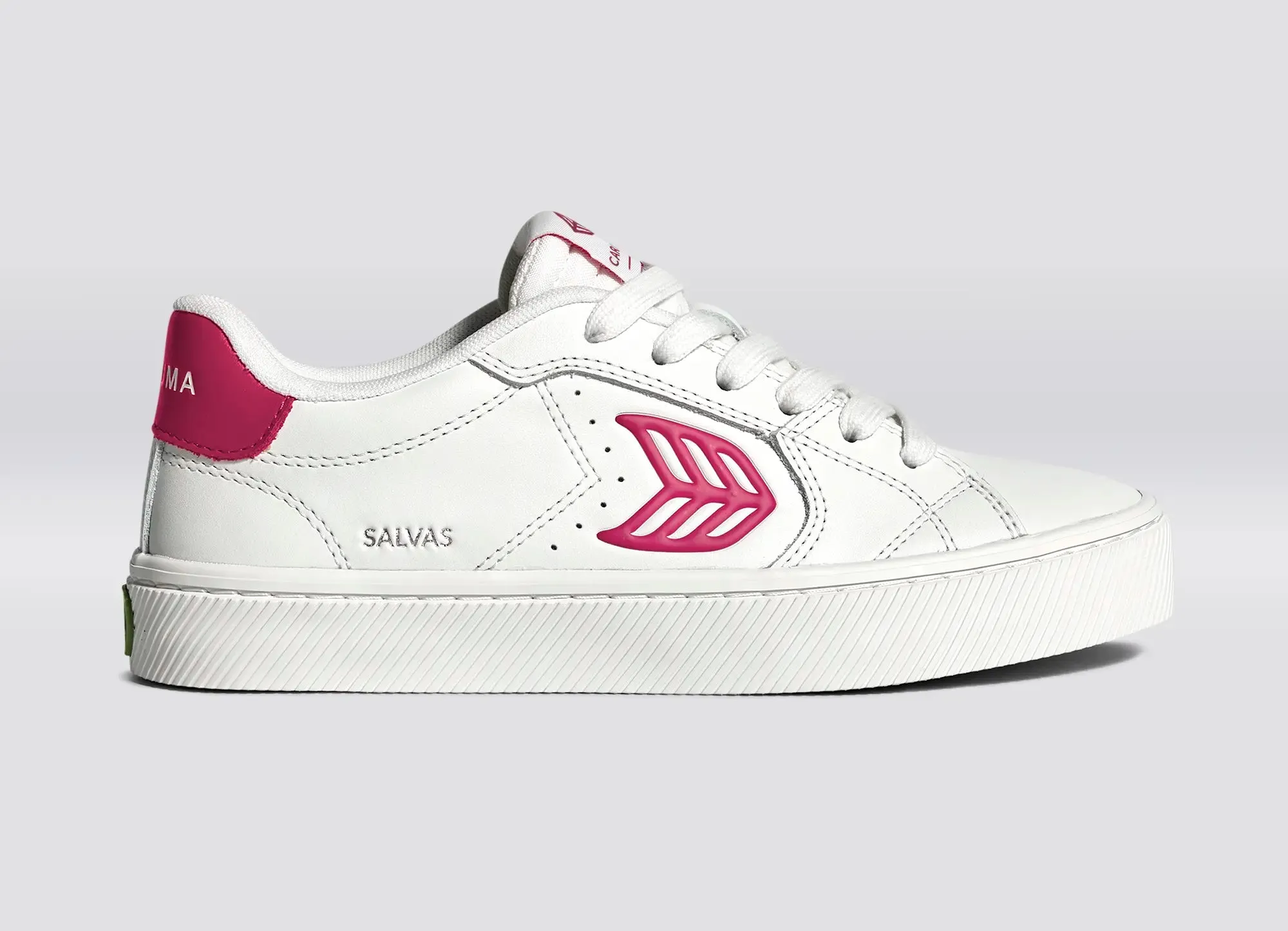 SALVAS White Leather Jazzy Pink Logo Sneaker Men sold by Cariuma product image thumbnail 2