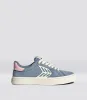 CATIBA PRO 2.0 Mirage Blue Suede and Cordura Ivory Logo Rose Sneaker Women sold by Cariuma