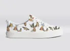 OCA Pebbled Leather White Butterfly Print Women sold by Cariuma