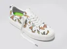 OCA Pebbled Leather White Butterfly Print Women sold by Cariuma