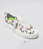 OCA Pebbled Leather White Butterfly Print Women sold by Cariuma
