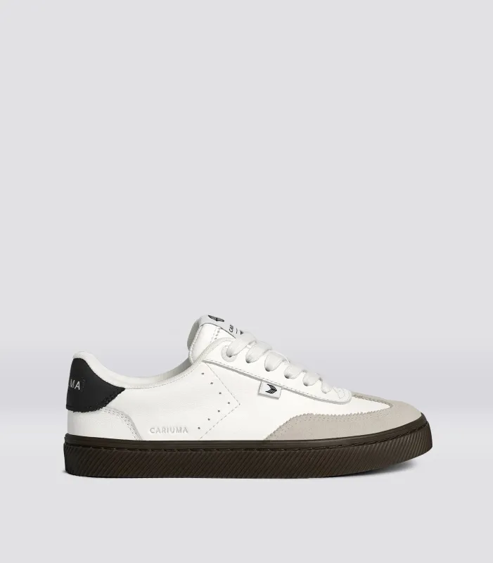 TOCA White Diamond Leather Cloud Grey Suede Sneaker Men sold by Cariuma